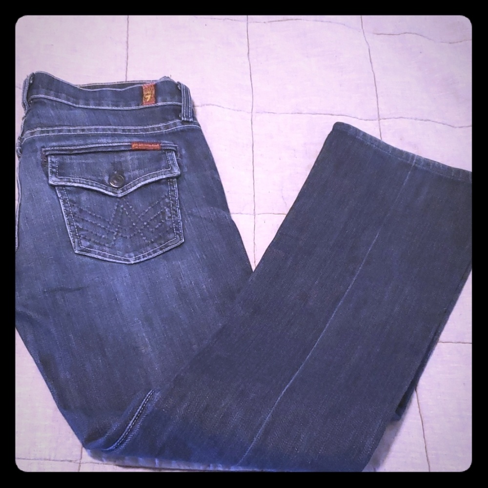 7 For All Mankind "A" Pocket Bootcut Jeans 28